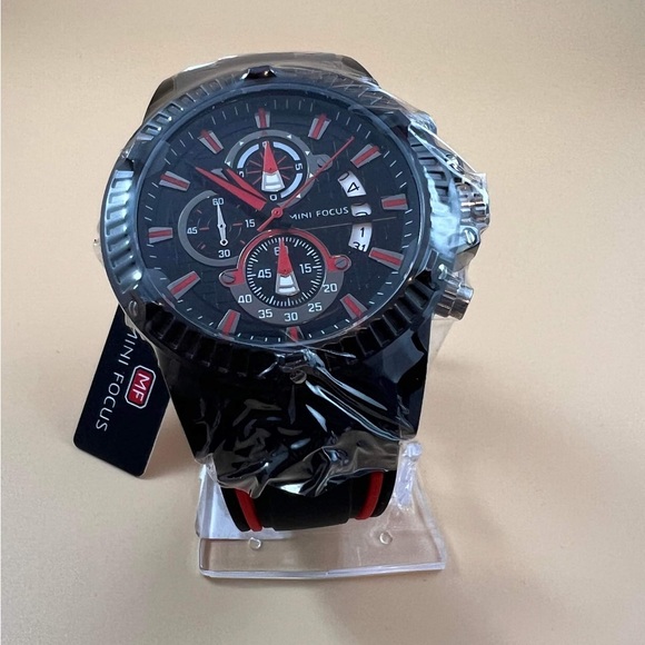 MINI FOCUS Men Watch, Chronograph Waterproof Sport Analog Quartz Watches Silicon - Picture 6 of 6
